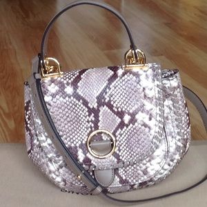 Michael Kors snake embossed satchel